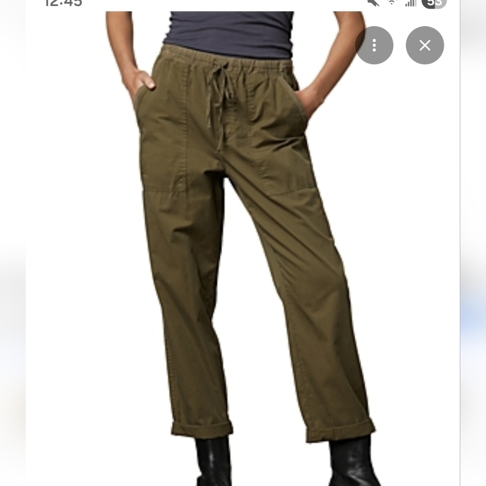 Velvet By Graham & Spencer Misty Pant Cotton Medium Deep Olive